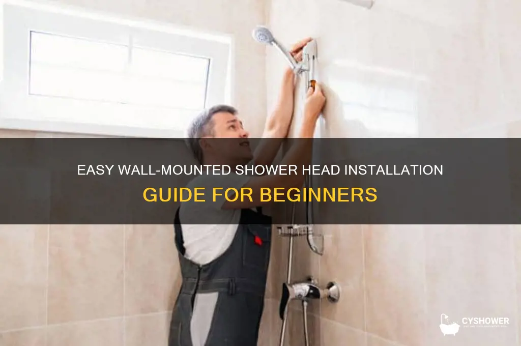 how to install shower head in wall