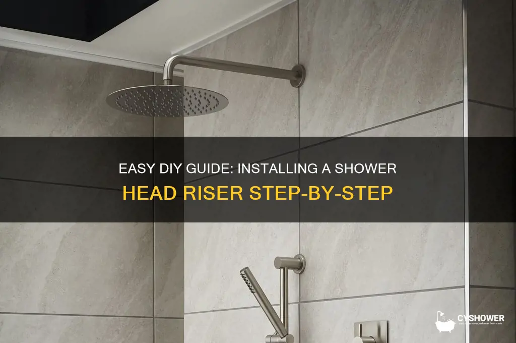 how to install shower head riser