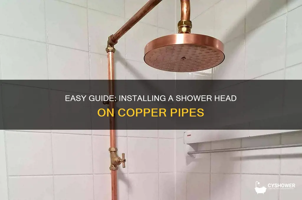 how to install shower head to copper pipe