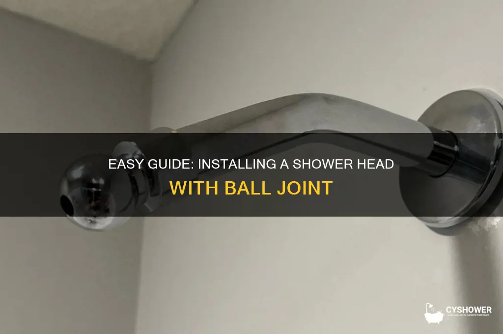 how to install shower head with ball