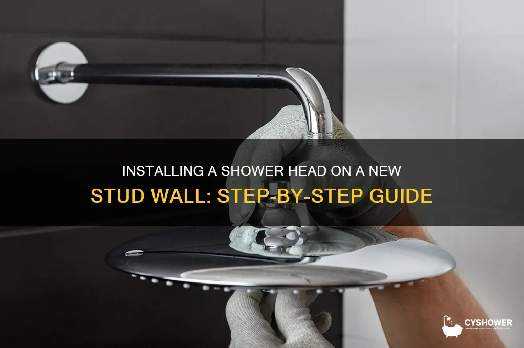 how to install shower head with new stud wall