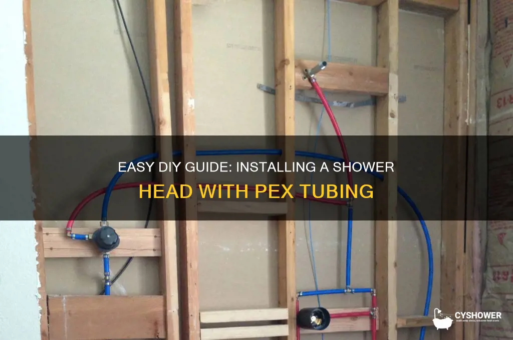 how to install shower head with pex tube