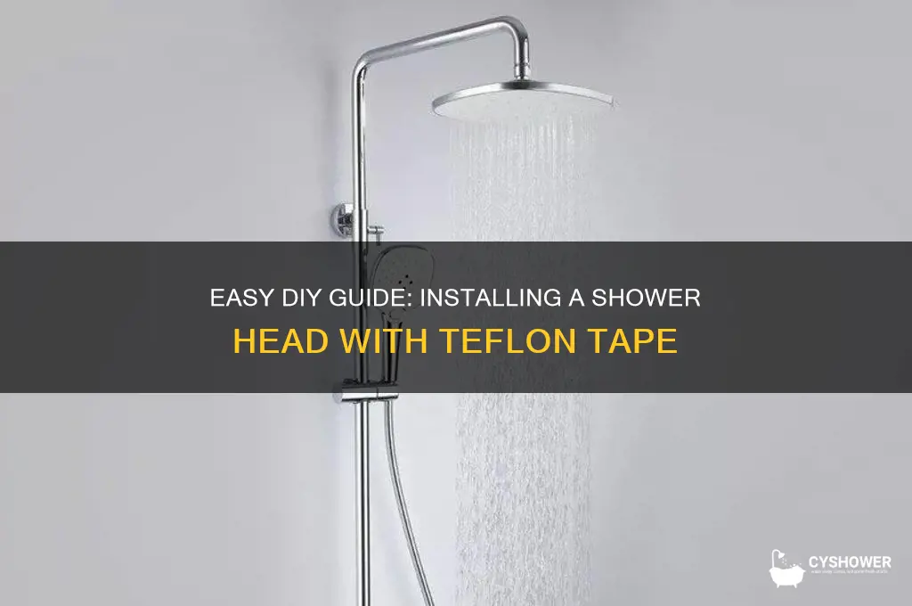 how to install shower head with teflon tape