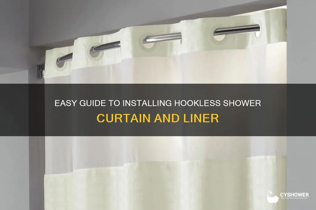 how to install shower hookless curtain and liner