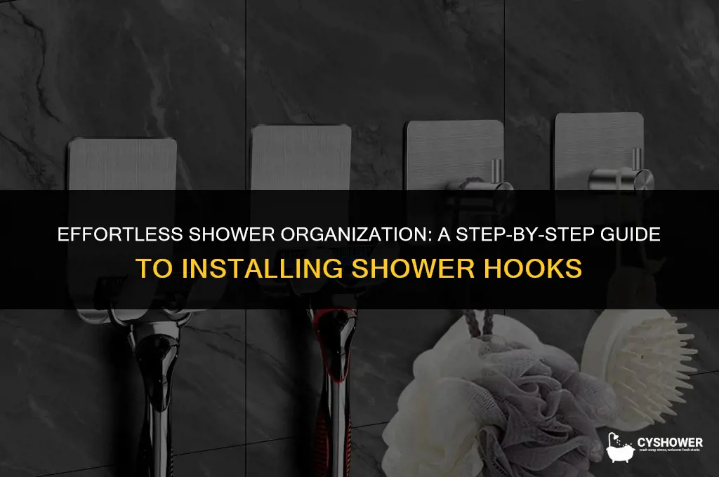 how to install shower hooks