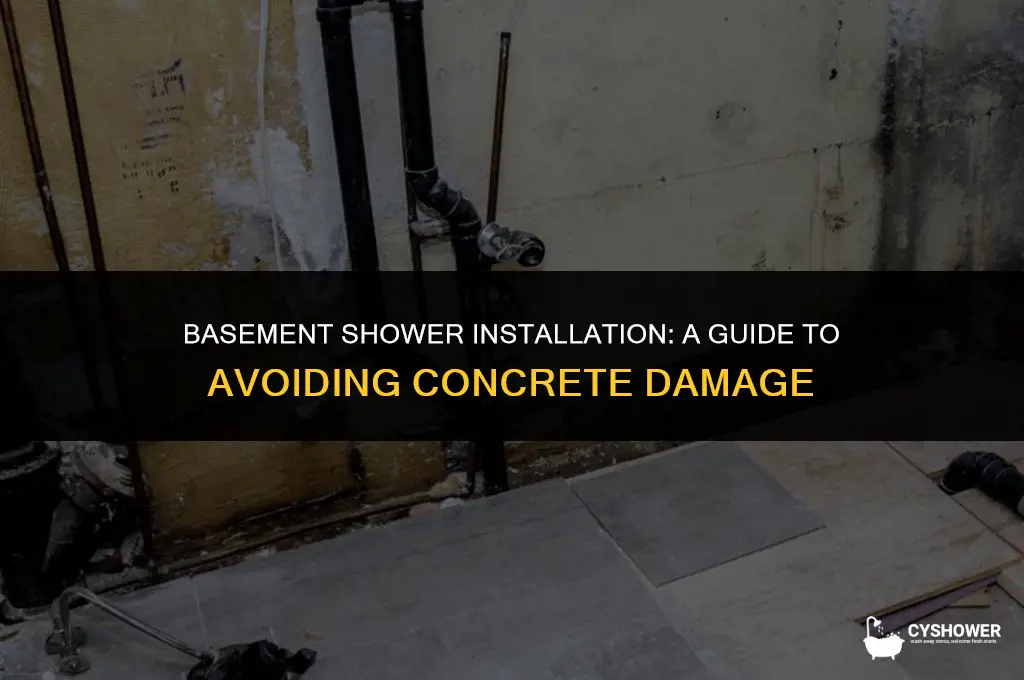how to install shower in basement without breaking concrete