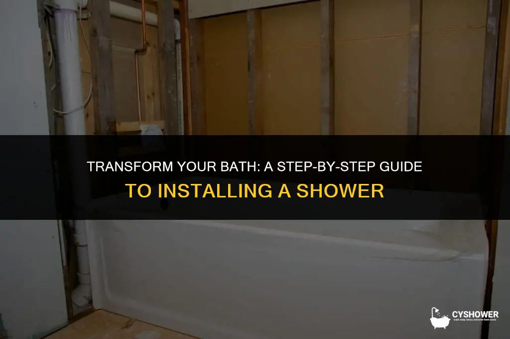 how to install shower in bathtub