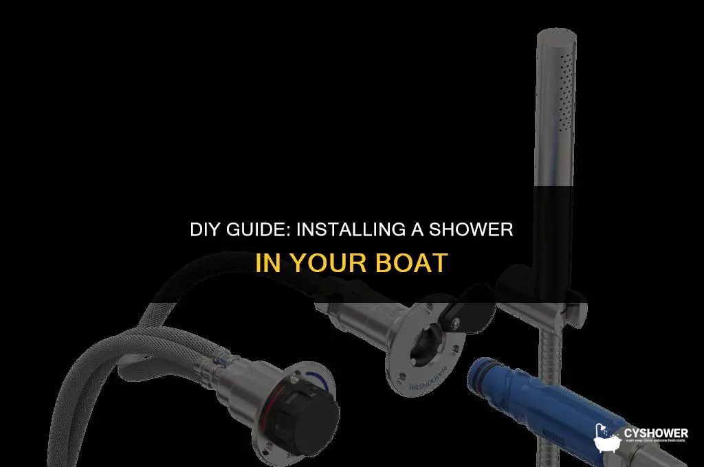 how to install shower in boat