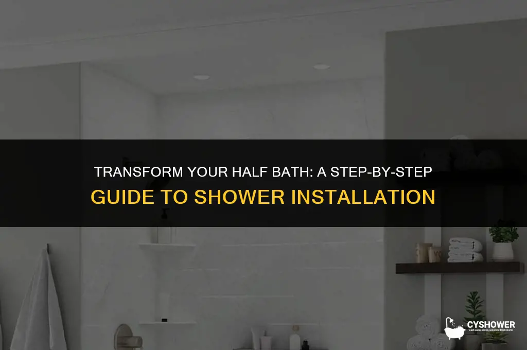 how to install shower in half bath