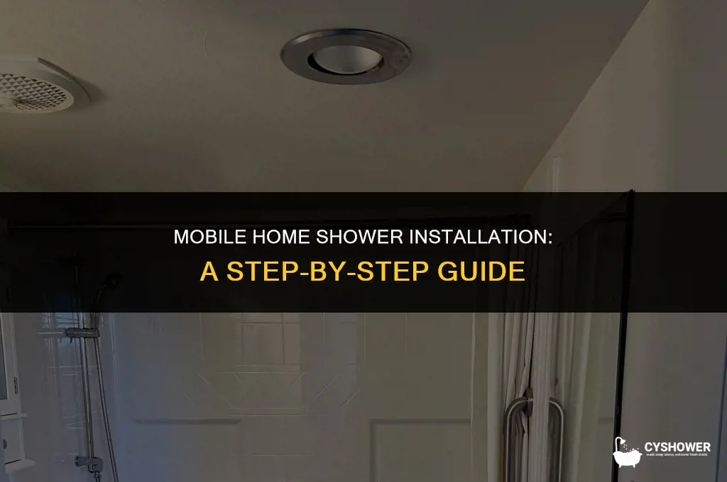 how to install shower in mobile home