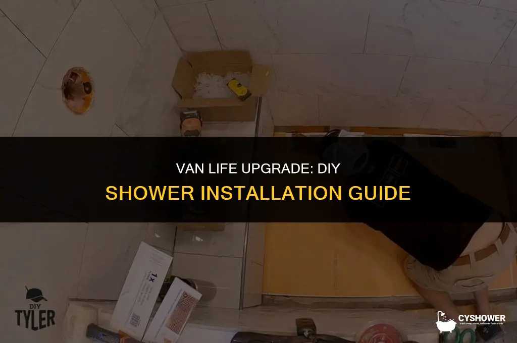 how to install shower in van
