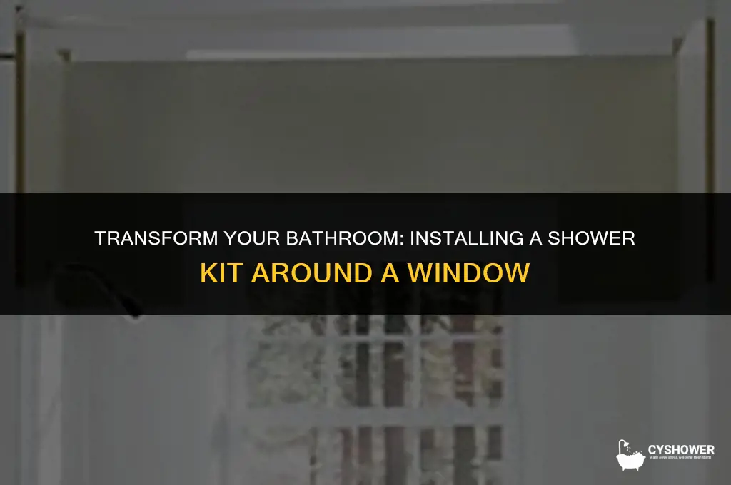how to install shower kit around window