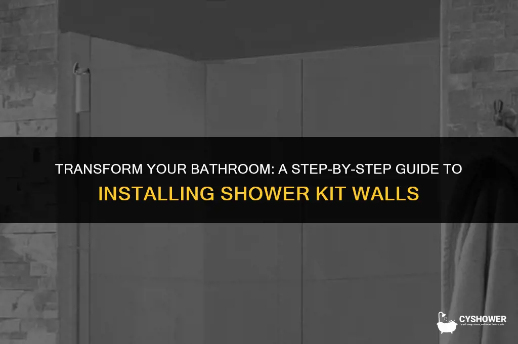 how to install shower kit walls