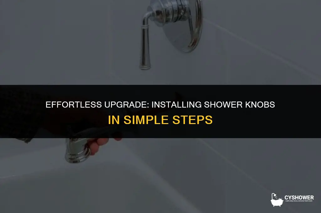 how to install shower knobs