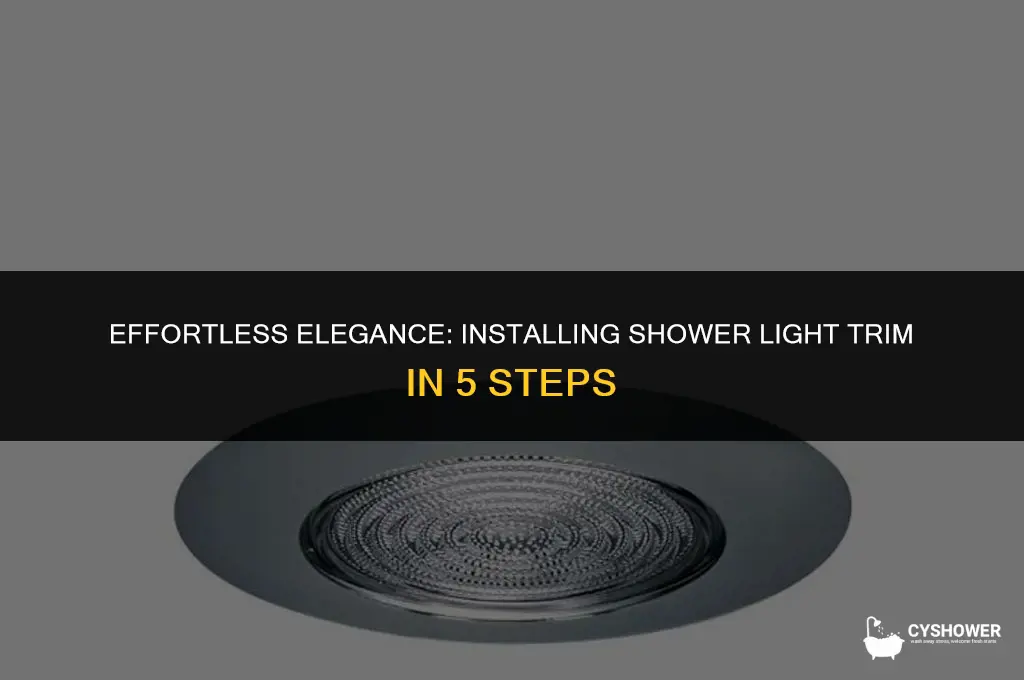 how to install shower light trim