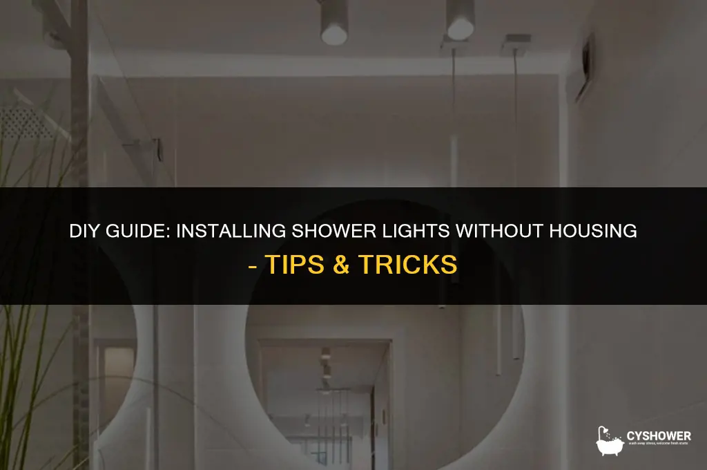 how to install shower lights with no husing