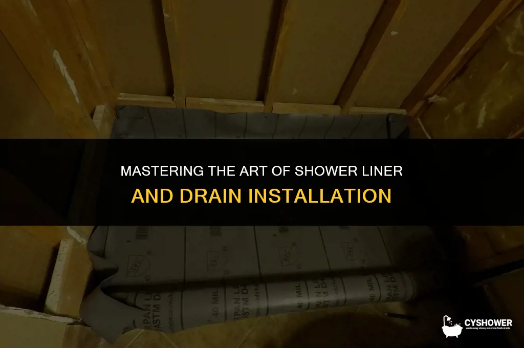 how to install shower liner and drain