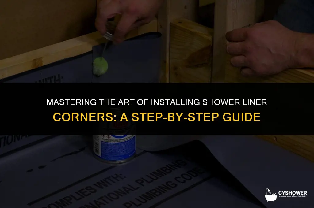how to install shower liner corners