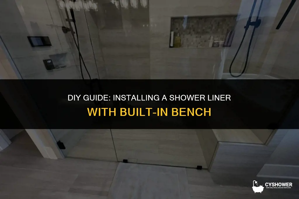 how to install shower liner with bench