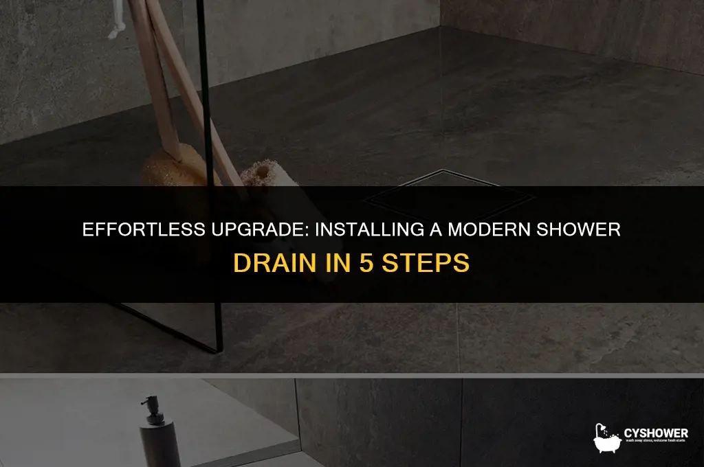 how to install shower modern drain