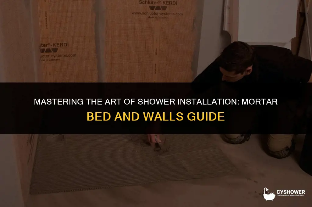 how to install shower mortar bed and walls