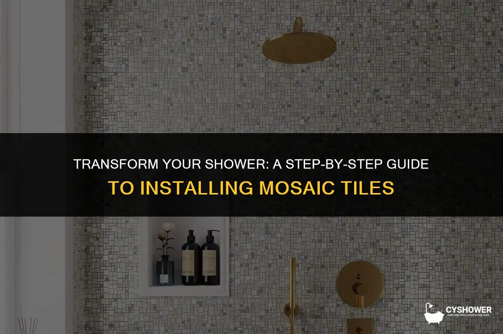 how to install shower mosaic tiels