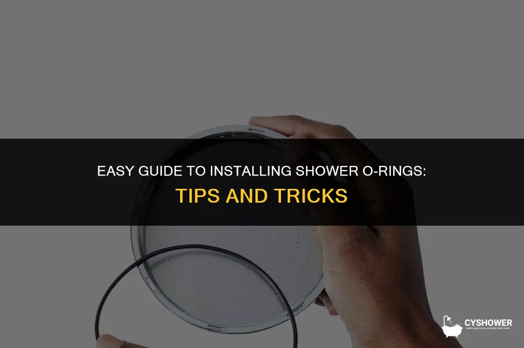 how to install shower o rings