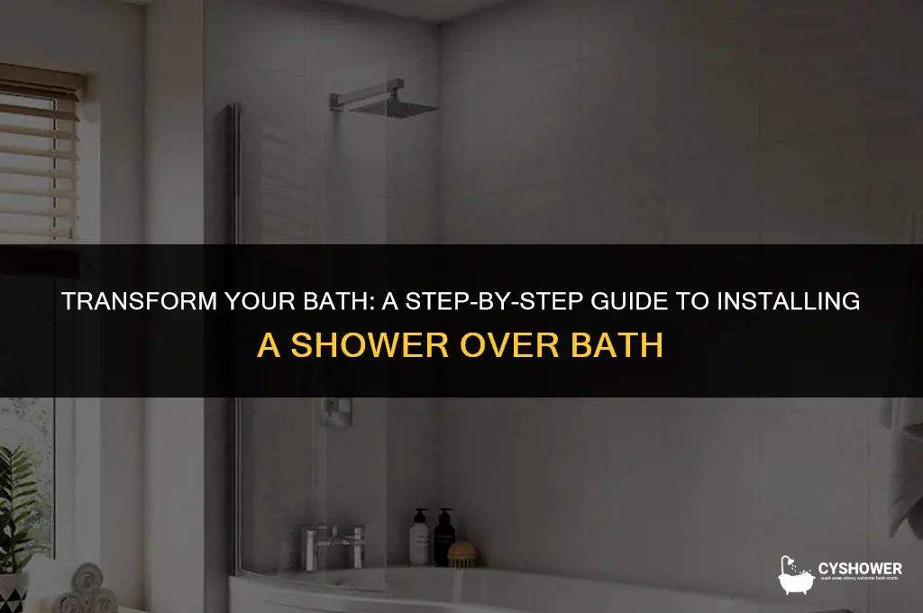 how to install shower over bath