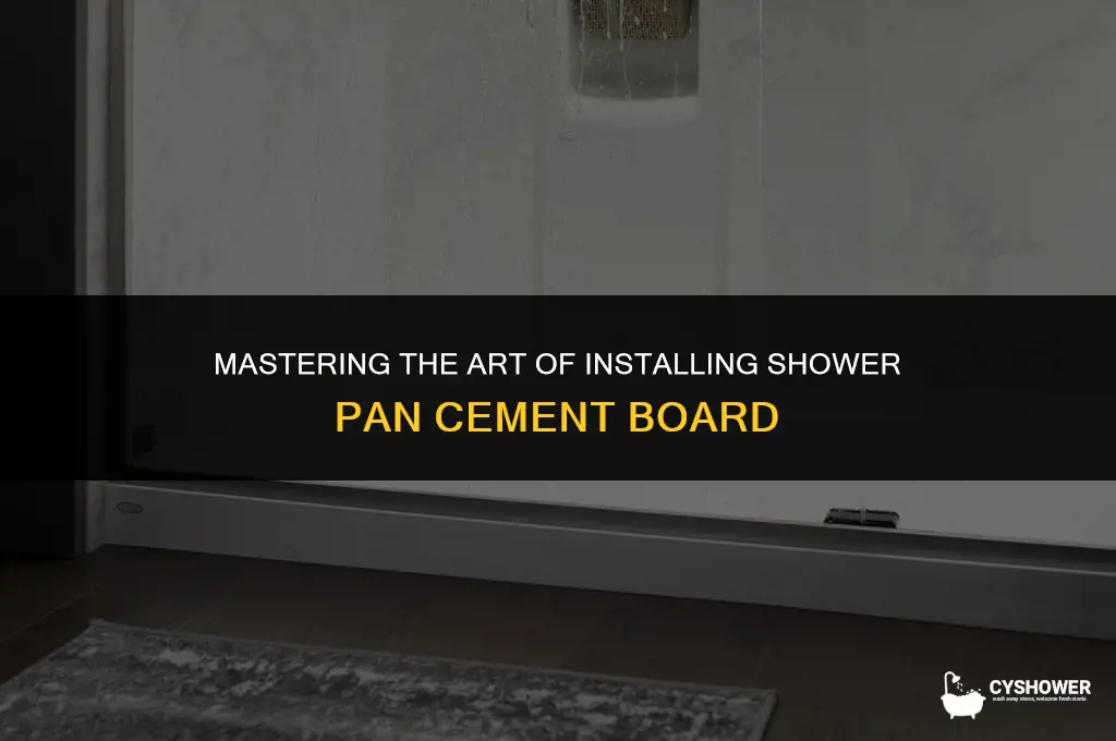 how to install shower pan cement board