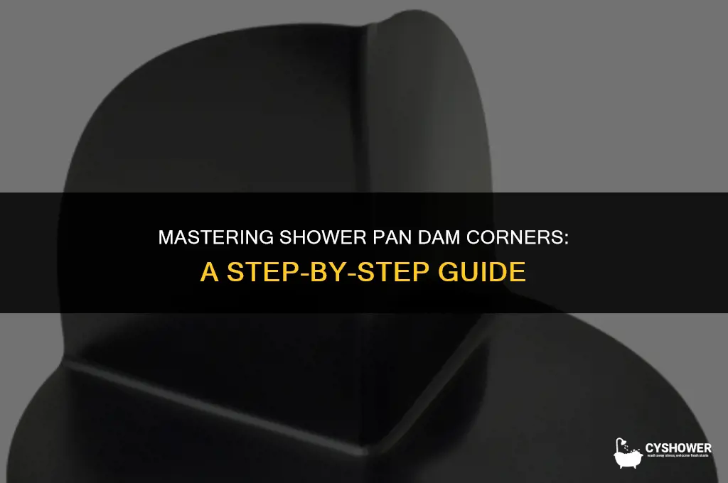 how to install shower pan dam corners
