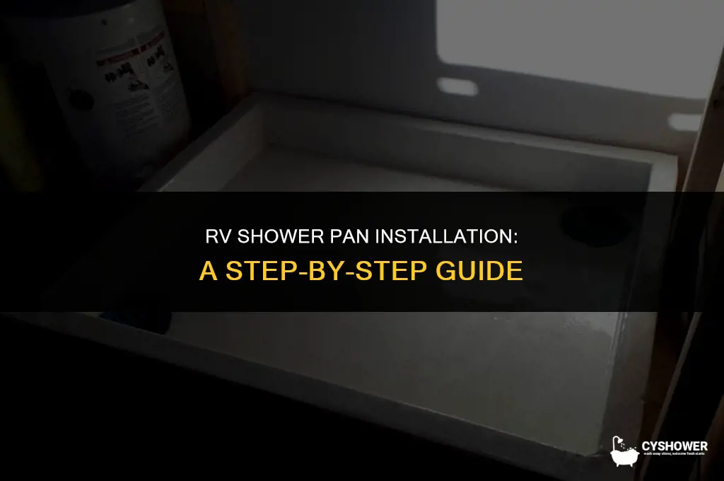 how to install shower pan in rv
