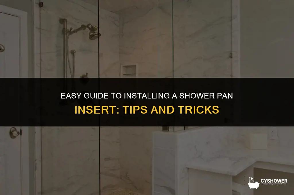 how to install shower pan insert