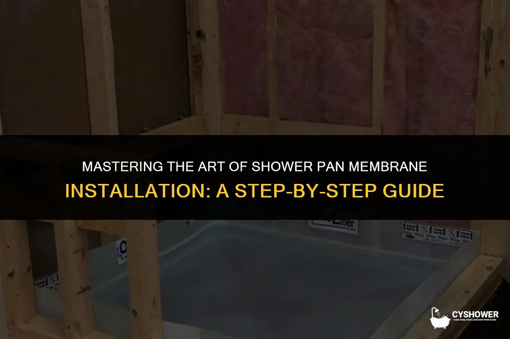 how to install shower pan membrane