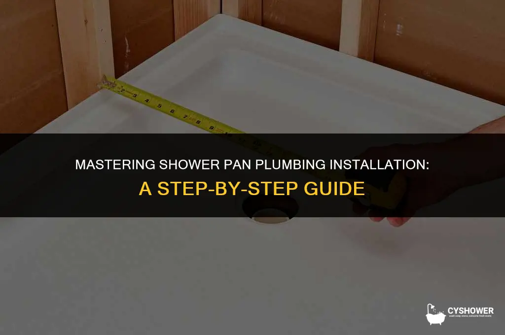 how to install shower pan plumbing