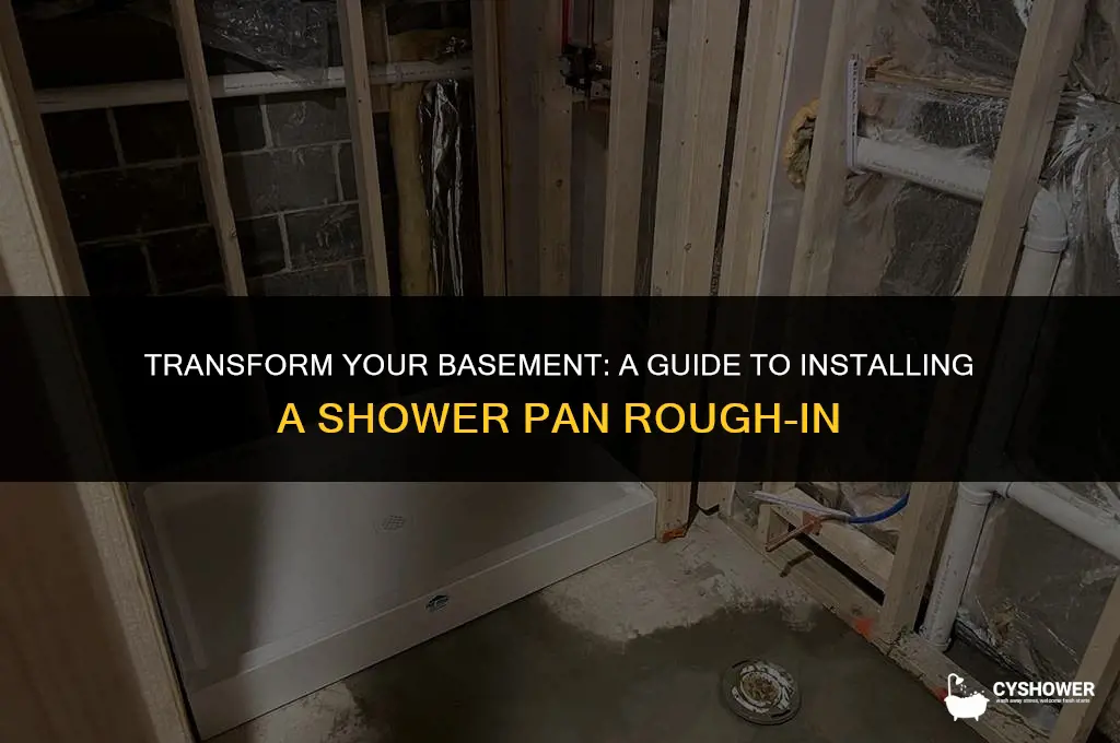 how to install shower pan to bsaement rough in