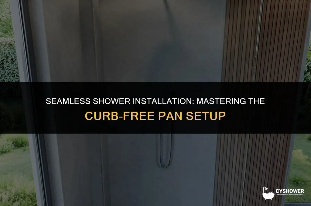 how to install shower pan with no curb