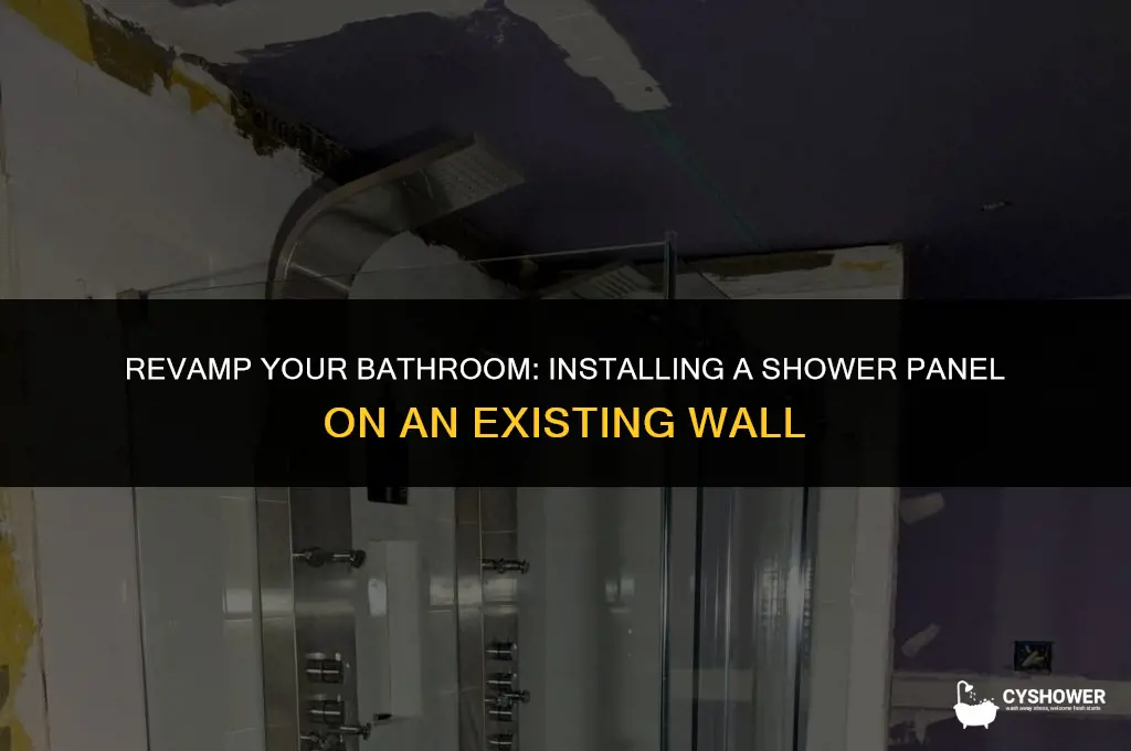 how to install shower panel on existing wall