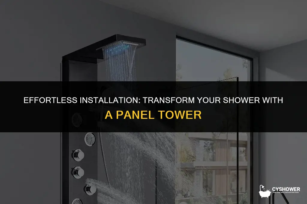 how to install shower panel tower