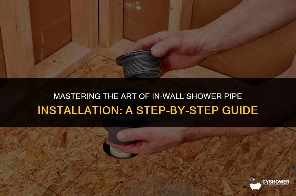 how to install shower pipes in wall
