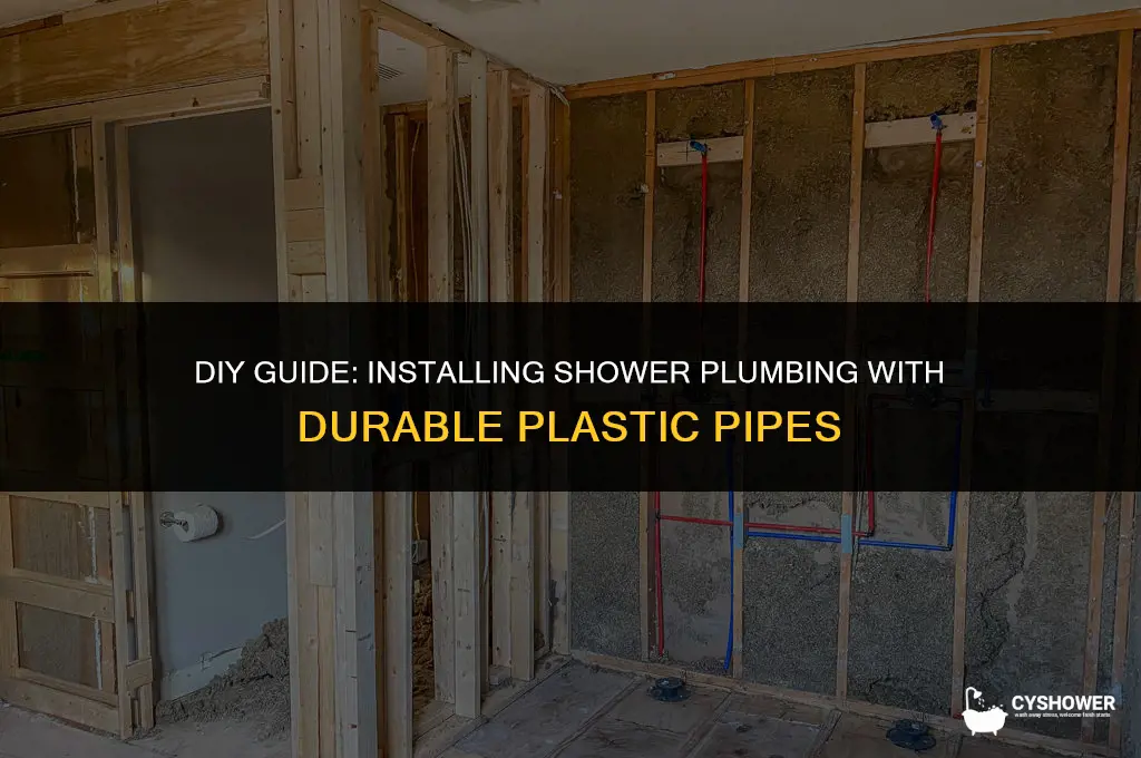 how to install shower plumbing with plastic pipes
