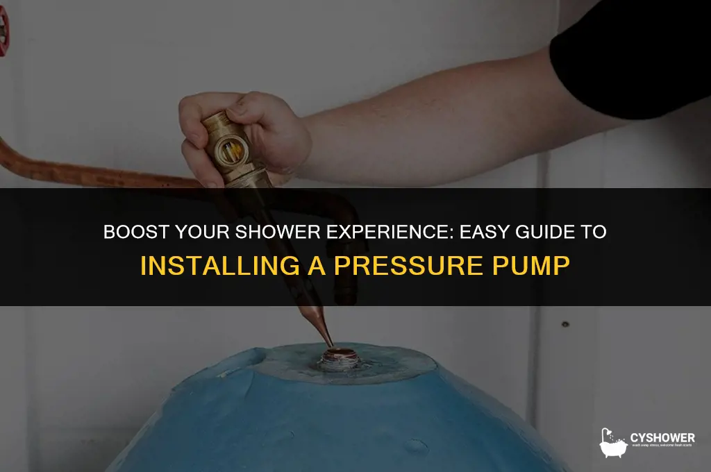 how to install shower pressure pump