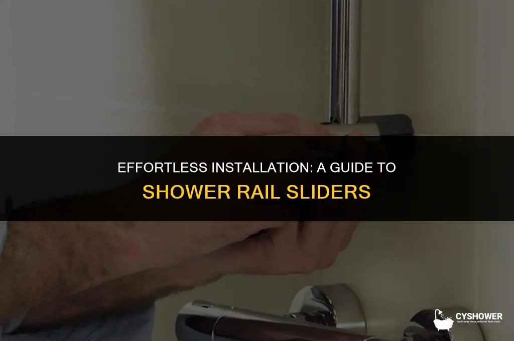 how to install shower rail slider