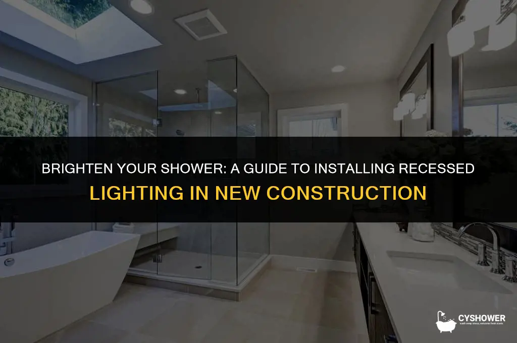 how to install shower recessed lighting new construction