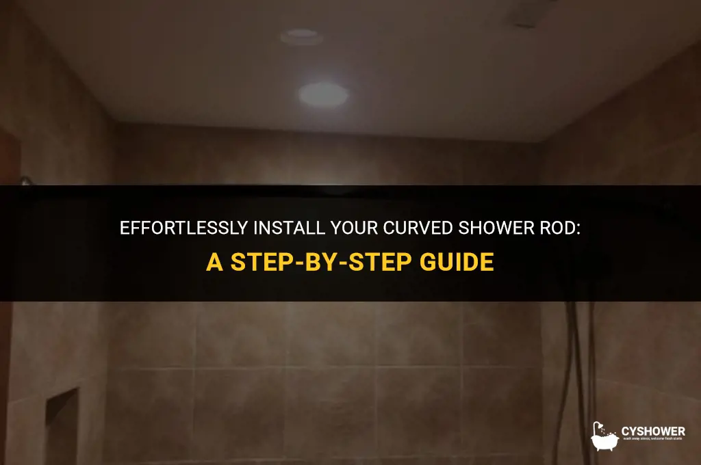 how to install shower rod curved