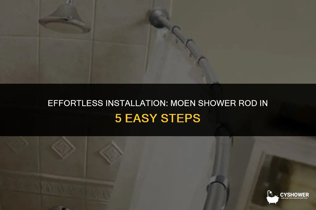 how to install shower rod moen