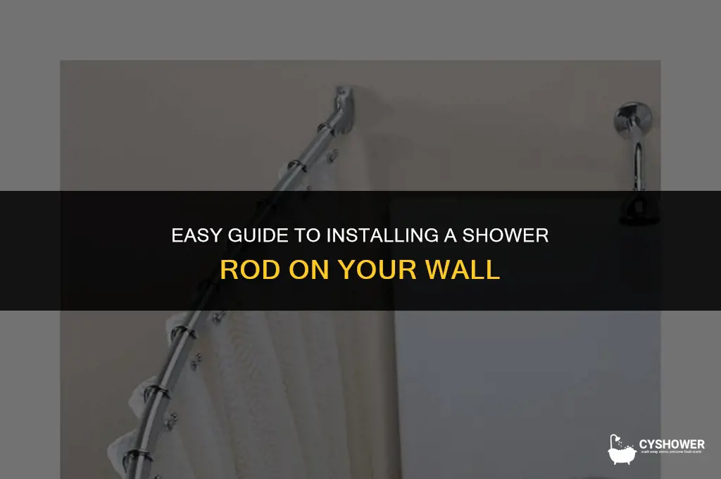 how to install shower rod on wall