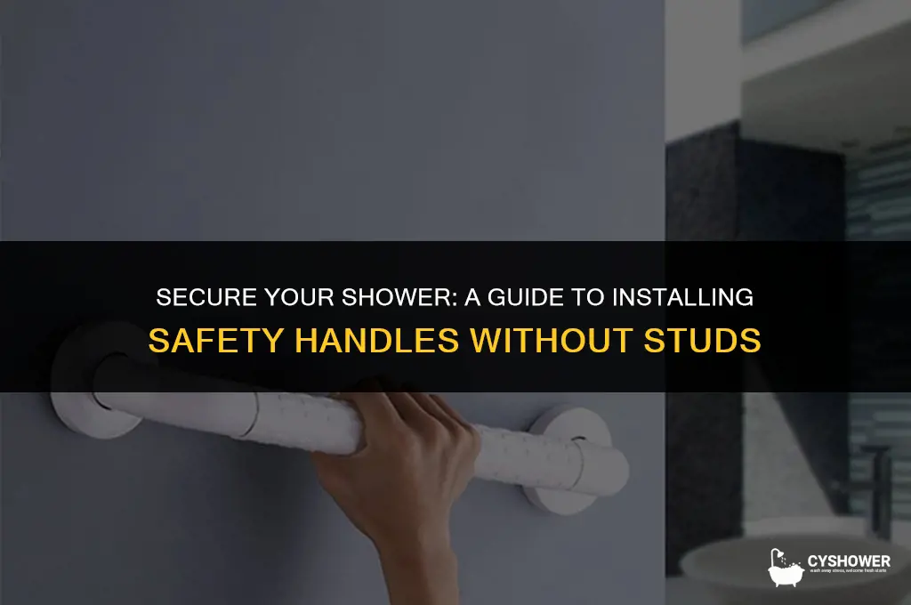 how to install shower safety handles without studs