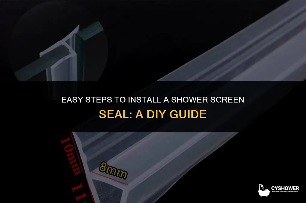 how to install shower screen seal