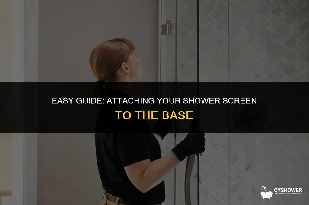 how to install shower screen to shower base