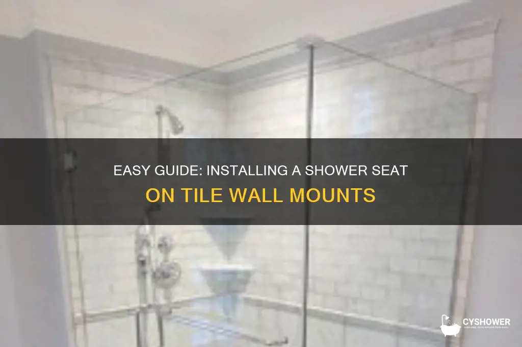 how to install shower seat with tile wall mount